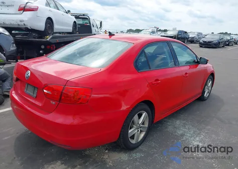 2012 Volkswagen Jetta 2.0L Tdi из США, поврежденный, VIN 3VWLL7AJ0CM467695